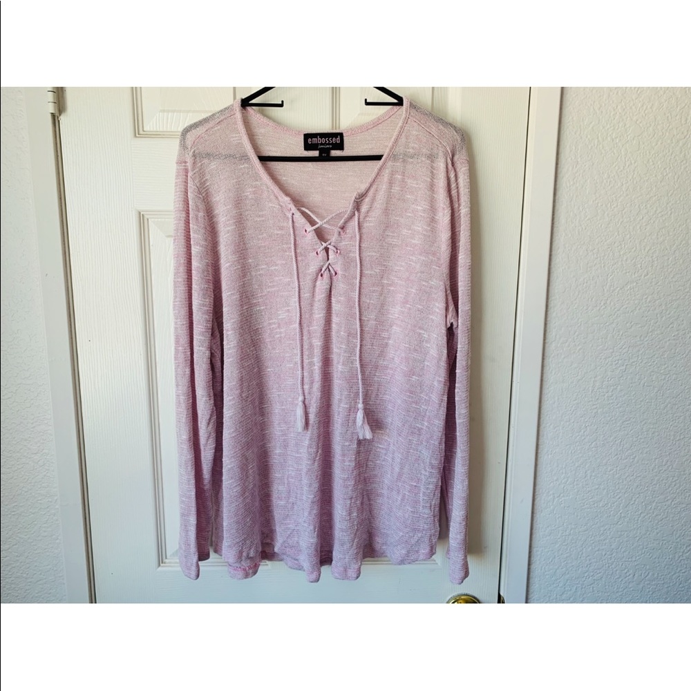 Baby Pink Long Sleeve Top